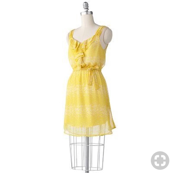 LC Lauren Conrad Dresses & Skirts - 💛LC Lauren Conrad Ruffle Chiffon Dress💛